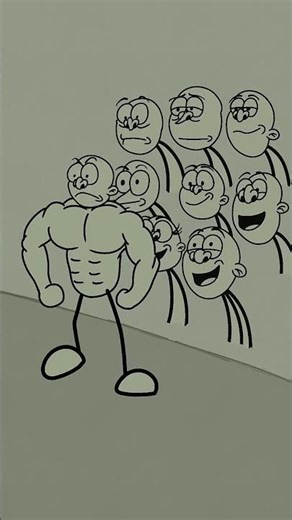 The body builder🤣😂🤣 #shorts #stickman #animation #funny #comedy