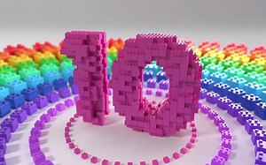 Count Down Song from 10 to 1 数数从十倒数到一 彩色乐高积木组成的数字 儿童少儿早教英语数学启蒙教育