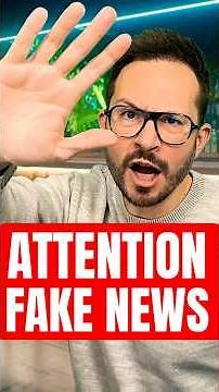 ATTENTION à cette FAKE NEWS ❌