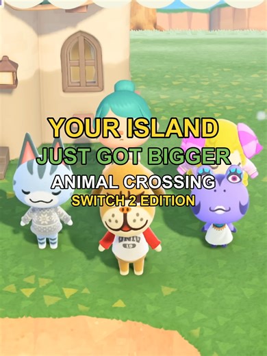 Your island life is about to get a MASSIVE upgrade! Animal Crossing: New Horizons is coming to Switch 2 on January 15, 2026 with game-changing new features: - Resort Hotel: Team up with Kapp'n's family to welcome tourists - 3 Dream Islands: Unlimited creative freedom without touching your main island - 12-player online multiplayer (up from 8!) - Stunning 4K visuals in TV mode - Built-in voice chat - no more phone apps - Mouse controls for precise decorating Already own New Horizons? Upgrade for