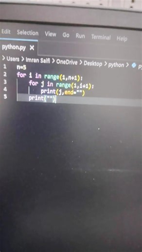 print the given pattern in python 👍 for beginners