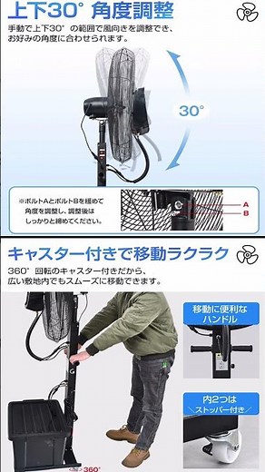 【Amazon通販のトココ】 ミスト扇風機 業務用 工場扇 冷風扇 大型 大容量タンク45L 自動首振り キャスター付き【商品紹介】 #shorts cc015