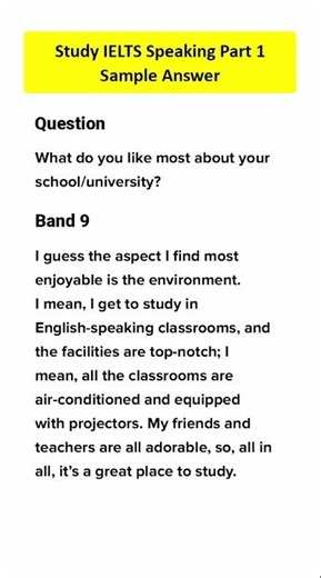 Study IELTS Speaking Part 1 with Sample Answers #ielts #ielts2026