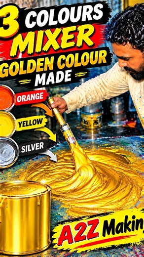 How Golden Colour Is Made 🏭 | Colours Mixing Process