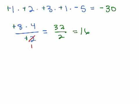 Multiplying & Dividing Positive & Negative Numbers