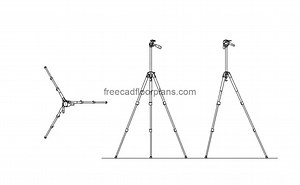 Camera Tripod - Free CAD Drawings