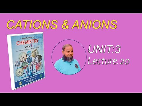 Cations and Anions, Class 9 chemistry unit 3 Atomic Structure new book, Federal Board