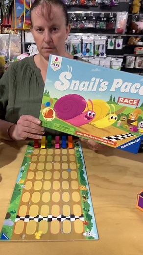 🌈🐌 Snail’s Pace Race is a perfect 1st game. Simple rules. Choose which snail you think will come first and last.. 🎲 Roll the dice, move the correct colour snail along the board. #Shepparton #GameShop #DelightfulRainglow #Ravensburger #SnailsPaceRace #SeeYouSoon | Delightful Rainglow