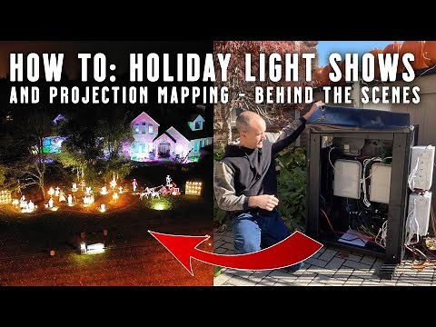 How To : Light-O-Rama Light Shows & Projection Mapping For Halloween & Christmas - Behind The Scenes