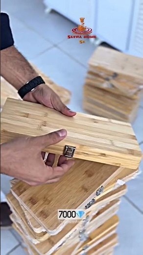 Wooden Cutting Board with Knife Set 🔪 | Foldable Kitchen Board with Storage