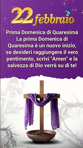 22 febbraio, Prima Domenica di Quaresima