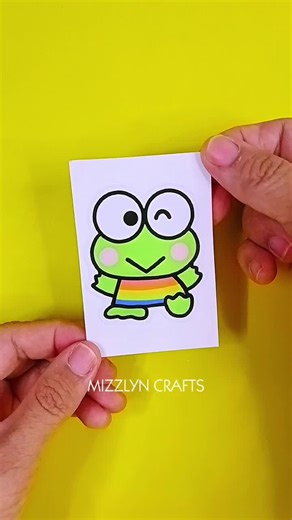 Cute Keroppi #craftideas #mizzlyncraft #diycrafts #papercrafts #giftideas