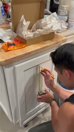 Installing drawer pulls