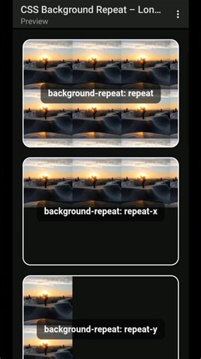CSS Background Repeat Explained | repeat, repeat-x, repeat-y, no-repeat, space & round