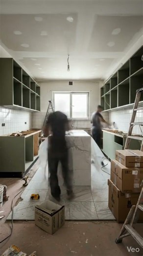 Luxury Olive Green Kitchen Design | Modern Elegant Kitchen Interior Transformation