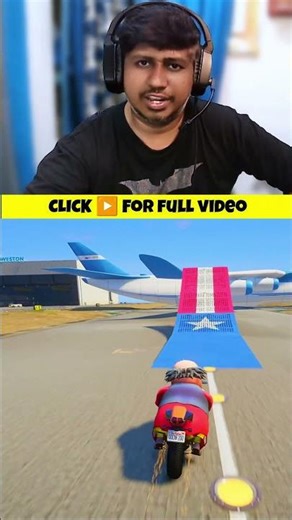 Shinchan & Motu Patlu Crazy Motorcycle Jump Over Airplane 🚨 #shorts #motupatlu #trending