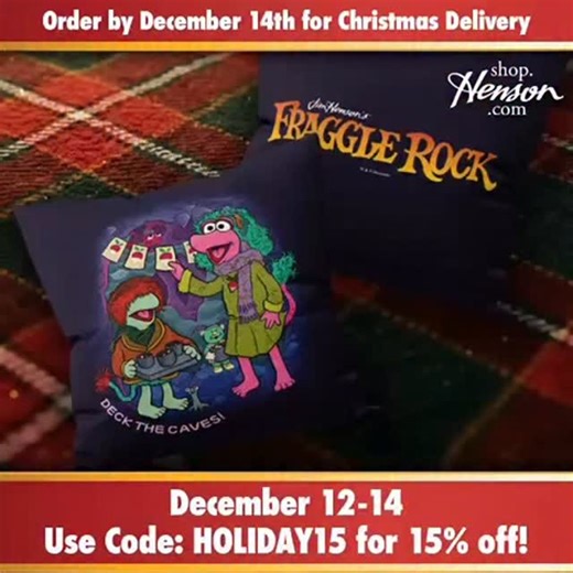 The Jim Henson Company on Instagram: "Fraggle fans! Check out the Fraggle Rock Holiday Collection, available only at shop.Henson.com, the official online store from The Jim Henson Company! Exclusive sweatshirts, tees, hoodies, art prints, mugs, and even Fraggle-tastic pillows! Use checkout code HOLIDAY15 for 15% off, this weekend only! NOTE: Orders must be received by Sunday, 12/14 to arrive by Christmas! Visit shop.Henson.com #FraggleRock #JimHensonCompany #PerfectGift #MustHaves #CoolStuff"