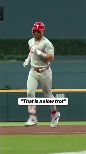 Bryce Harper took his time rounding the bases in Atlanta 🤣 #bryceharper #homer #mlb #phillies