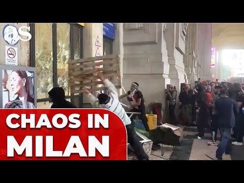 CHAOS in MILAN: Gaza Protests bring ITALIAN STREETS TO THE EDGE