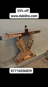3.7K views · 11 reactions | Diamond crush stone console table Ready stock, 25% off Call for order 01716056829 #homedecor #table #mirror | Dakkho - দক্ষ | Facebook