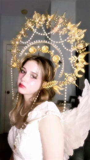 Adorable Angel Makeup + Cute Outfit Transformation 🪽✨ So Soft & Girly! #makeup #kawaii #angel #love