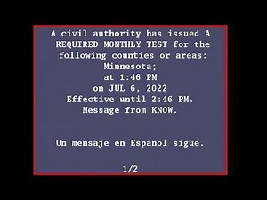 EAS Required Monthly Test (Xfinity/Comcast) Minnesota Statewide July 2022