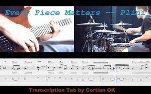 Plini – _EVERY PIECE MATTERS - ANIMATED TAB（视频滚动谱）