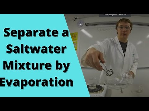 To Separate a Saltwater Mixture by Evaporation