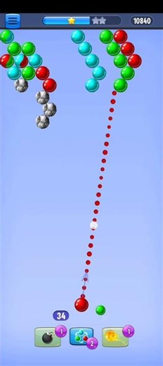 Perfect Shot Clears All Bubbles! 🎯 Bubble Shooter Satisfying Gameplay #shorts