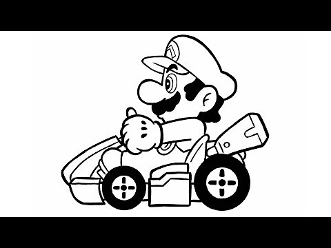 Como dibujar Mario Kart Mario Bros