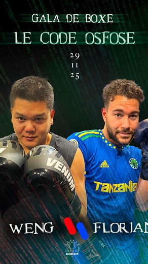 🥊 GALA DE BOXE – 29 NOVEMBRE 🥊 Le Code OSFOSE 🔵 🔴 Venez soutenir @flo_ds22 , il est prêt à livrer un gros spectacle sur le ring 💥 Ambiance, adrénaline et belles performances au programme 🩶 🎟️ Prenez vos billets dès maintenant sur notre site : 👉 www.osfose.com – onglet Billetterie #osfose #onsenfoutonsentraine #boxeanglaise #boxe #osfoseboxinggym #obg #75013 #galadeboxe #boxeloisir | Osfose #onsenfoutonsentraine