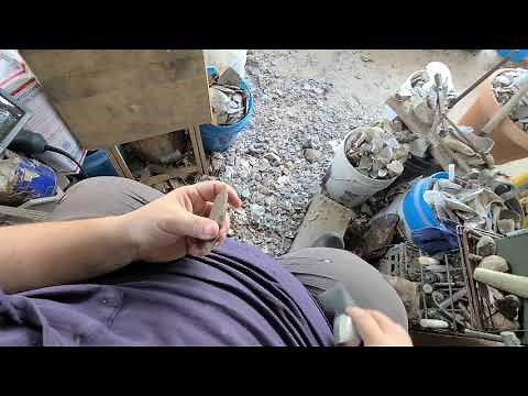 Flint knapping a preform POV