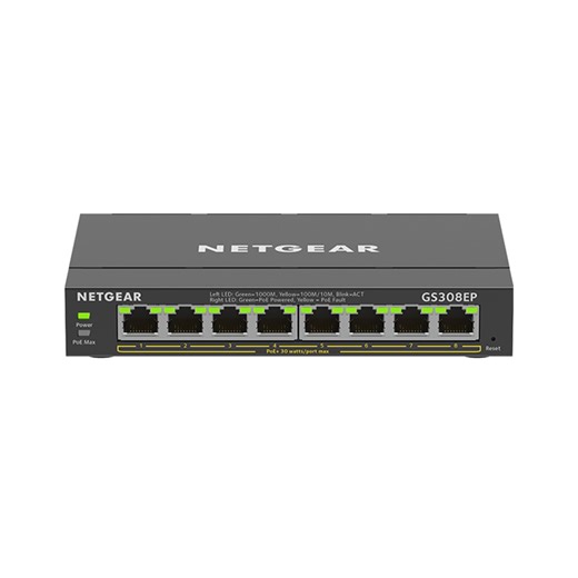 Buy the NETGEAR GS308EP 8-Port Gigabit Easy Smart Essentials PoE Switch (62W) ... ( GS308EP-100AUS ) online