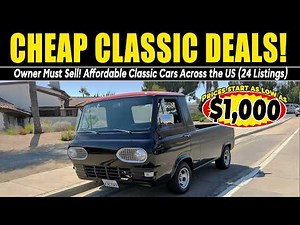 Ready To SELL — Cheap!! 24 Classic Cars From the 1960s all priced to move