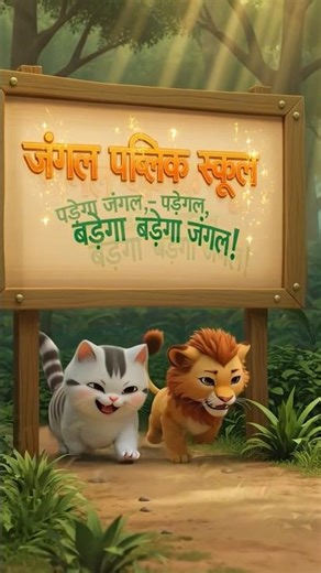 जंगल School ll#funny #cat #funnyanimation #scarygarry #sanatankids #shorts #cartoon #fatmanfacts
