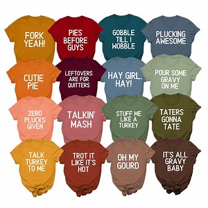 Family Thanksgiving Shirts With Funny Thanksgiving Sayings for Autumn or Friendsgiving or Thanksgiving Day - Etsy