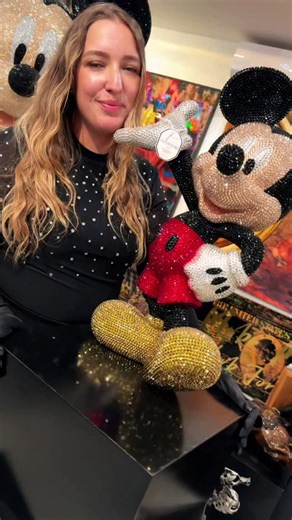 32K views · 900 reactions | “Mickey Mouse” is an original Angela Gomes statue in resin, hand-set with 40,000 Swarovski crystals for a mirror-bright glow. It stands 80 cm on its base and it is a unique 1/1. Save this if you collect pop icons reimagined for luxury interiors DM to arrange a private viewing with worldwide shipping #cjsgalleryonline #angelagomes #mickeymouse #crystalart #uniqueart | CJS gallery | Facebook