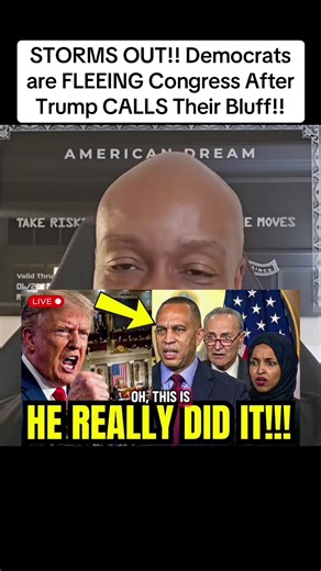 STORMS OUT!! Democrats are FLEEING Congress After Trump CALLS Their Bluff!! #news #breakingnews #america #trump #democrats