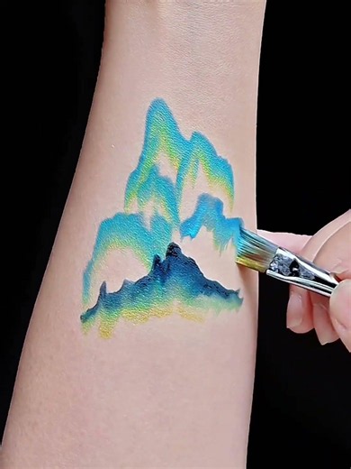 With a single stroke of ink, a landscape painting naturally unfolds,