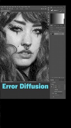 Bitmapped Halftones with Error Diffusion Explained #shorts