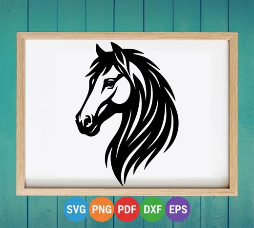 Horse Head SVG | Equestrian Animal Design Digital Download - Etsy