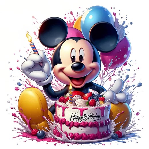 5 PNG Birthday Mickey Png Mouse Splash and Watercolor Png Birthday Mickey Transparent PNG File for Sublimation - Etsy