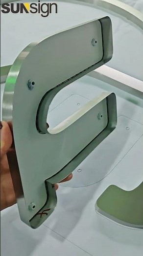 Building outdoor wall signs brushed 3d channel letters