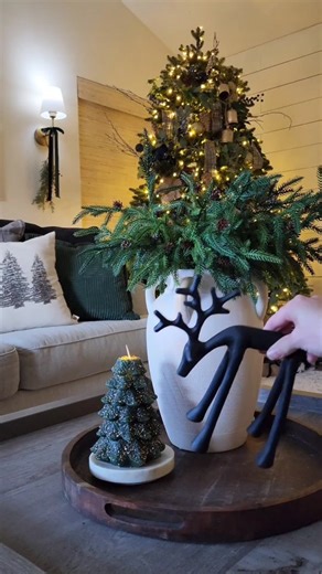 Christmas centerpiece with my favorite stems! Comment snow for details to send to your DMs I always love an easy table centerpiece for the holidays. These stems look so realistic and I use them in several rooms for Christmas! They little pinecones are so cute! • #christmasmood #christmasaesthetic #christmastime #christmas #christmascountdown #christmasspirit #christmasinspo #christmasdecor #christmasseason #holidayvibes #christmasfinds • Table centerpieces | Christmas decor | Christmas entry | C