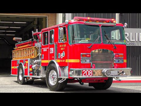 LACoFD Engine 208 (reserve) Responding 