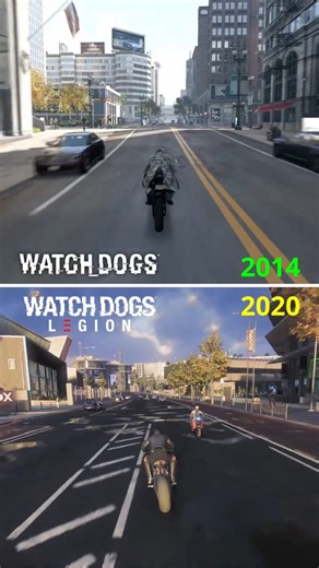 Watch Dogs vs Watch Dogs: Legion - bike accident comparison