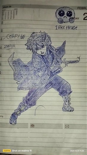 my drawing zenitsu#shorts#animedrawing zenitsu from demon slayer| pen art