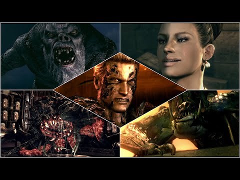 Resident Evil 5 - All Bosses (With Cutscenes) Professional / No Damage + Ending