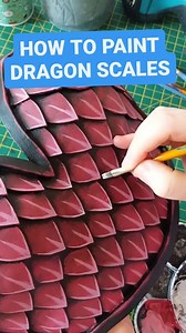 62K views · 1.1K reactions | How to paint dragon scales: 1. Start with black primer. 2. Apply red acrylic paint with a sponge. 3. Mix red with some white to get a lighter tone and paint the edges of scales. 4. Paint highlights and fine details with a thin brush. - Breastplate made from 5 & 2mm EVA foam. - - #cosplay #cosplaytips #cosplaytutorial #tutorial #diycrafts #diytutorial #foamsmith #polyprops #worldofwacraft | Lady Arthas Cosplay | Facebook
