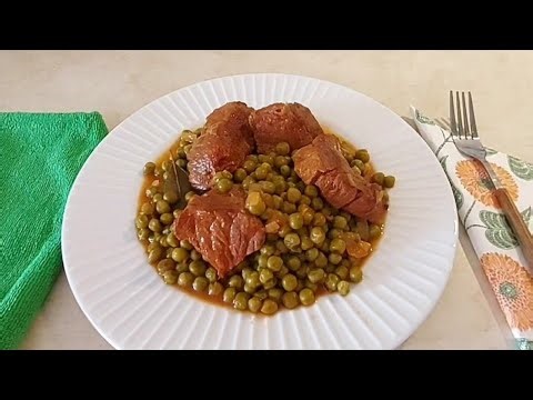 Beef with Peas in a Pressure Cooker | Easy Greek Recipe.